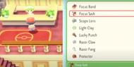 A player buying the Focus Sash at the Battle Tower (Image via ILCA)